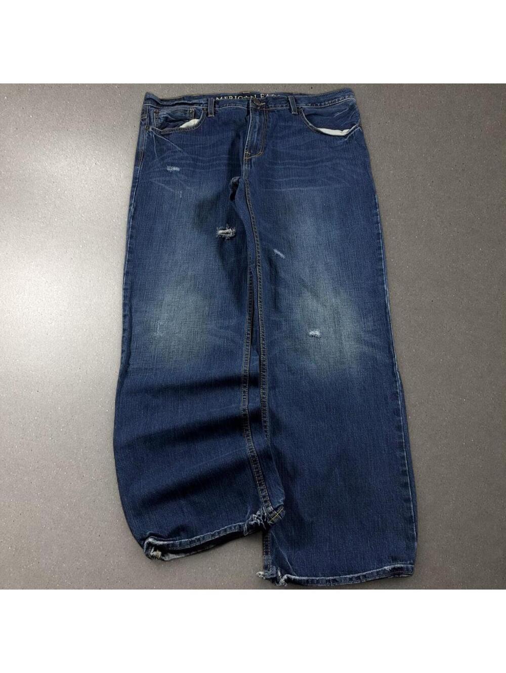 Y2K skater distressed American Eagle low loose baggy jeans - 38x31